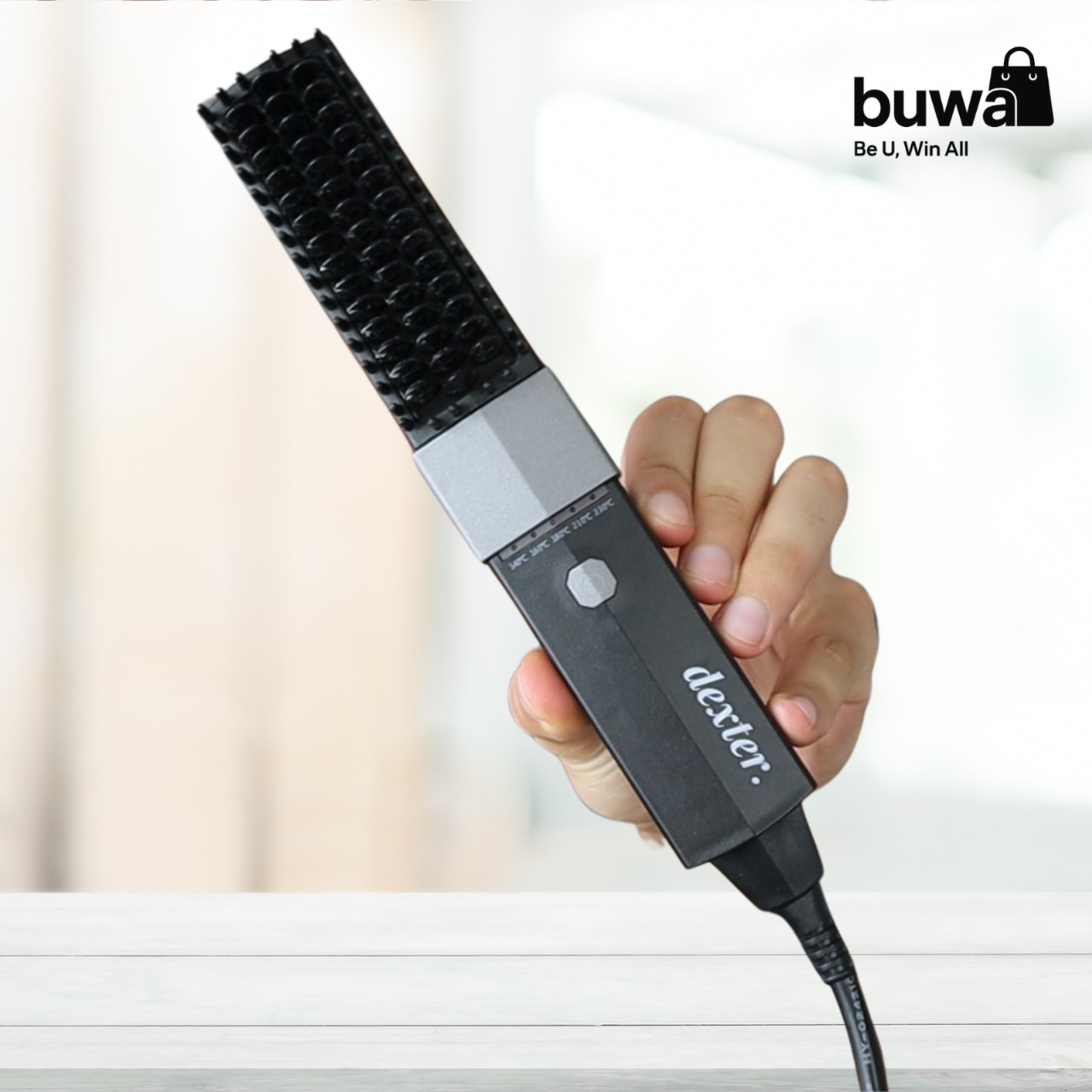 dexter-heated-hair-beard-styling-brush-03 Dexter Heated Hair + Beard Styling Brush – Adjustable Temperature for Hair, Beard & Moustache - Image 1
